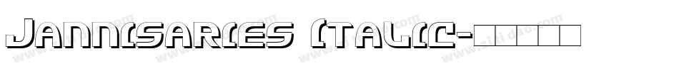 Jannisaries Italic字体转换